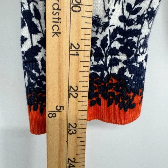 Talbots Cardigan Women L Petite Cream Floral Button Front Career Work Layering - Picture 6 of 10